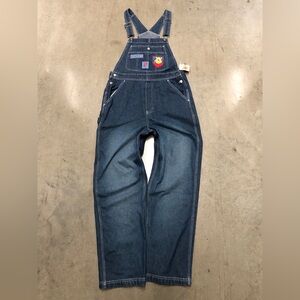 Vintage Y2K Disney Winnie The Pooh Denim Overalls Bib Womens Medium New W Tags